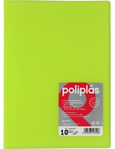 CARPETA Fº 20 FUNDAS SOLDADAS TRANSLUCIDAS VERDE CLARO